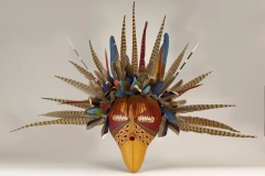 • Native American–inspired gourd mask titled “Friendship” by gourd artist Donna Vargas