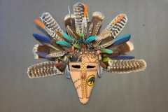Native American–inspired gourd mask titled “Friendship” by gourd artist Donna Vargas