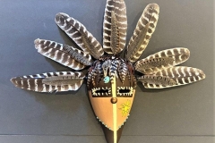 Native American–inspired gourd mask titled “Friendship” by gourd artist Donna Vargas
