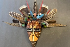 Native American–inspired gourd mask titled “Friendship” by gourd artist Donna Vargas
