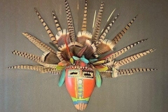 Native American–inspired gourd mask titled “Friendship” by gourd artist Donna Vargas