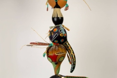Decorative gourd totem sculpture by Tucson artist Donna Vargas