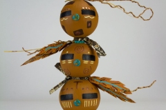 Decorative gourd doll by Tucson artist Donna Vargas