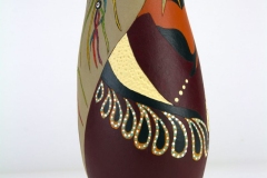 Decorative gourd pot by Tucson artist Donna Vargas