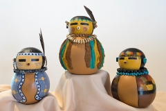 Decorative gourd doll by Tucson artist Donna Vargas